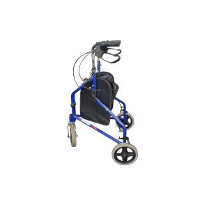 Walker – Drive Lightweight Tri-Wheel Walker with Loop Brakes and Vinyl Bag Blue