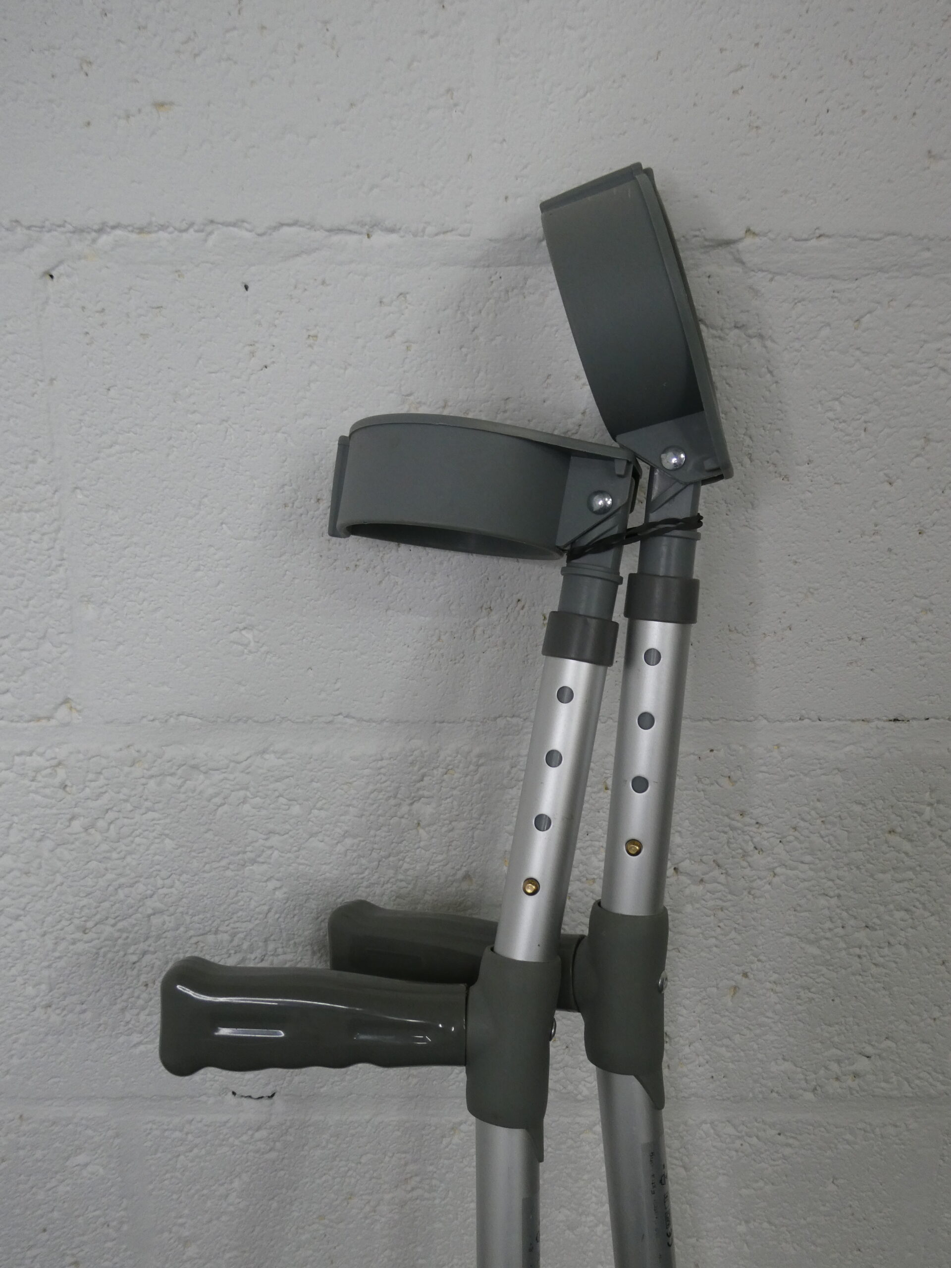 Crutches - Double Adjustable Elbow Crutches with Groove Handgrips