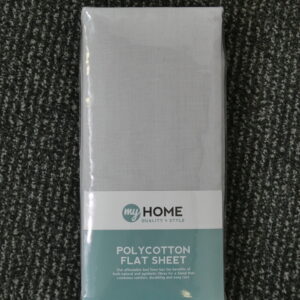 Bedding - Polycotton Flat Sheet Silver/Single