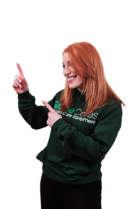 Hannah pointing left