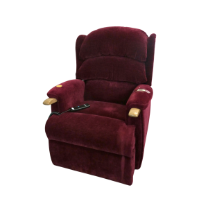 Chair - HSL Electric Fabric Riser Recliner Chair Burgundy